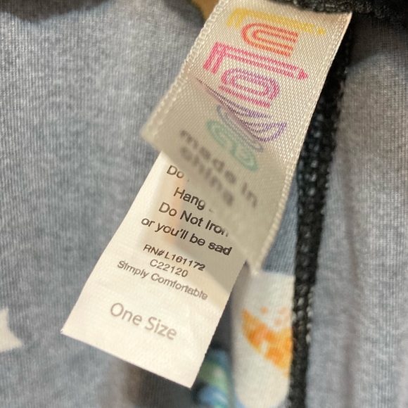 LuLaRoe One Size planets aliens galaxy astronaut leggings EUC 6224 - Picture 3 of 4